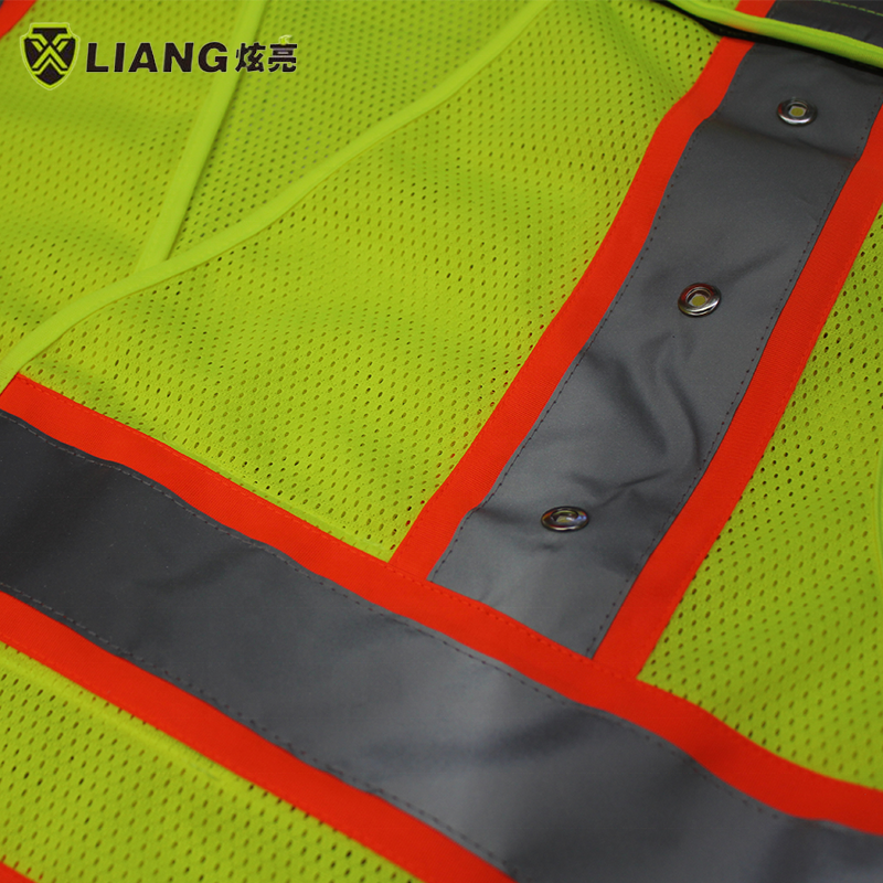 Contrast led running vest 5 breakaway silver reflective safety vest  with logo engineer construction