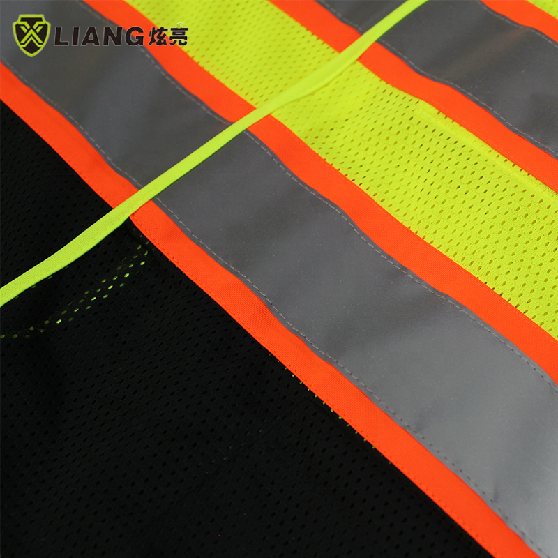 Contrast led running vest 5 breakaway silver reflective safety vest  with logo engineer construction