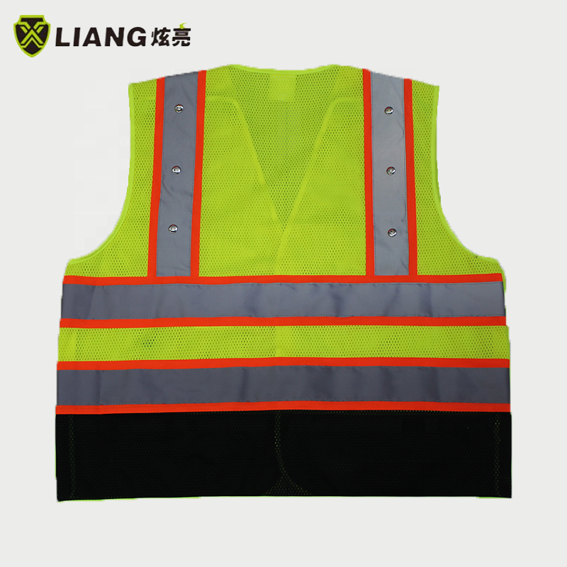 Contrast led running vest 5 breakaway silver reflective safety vest  with logo engineer construction