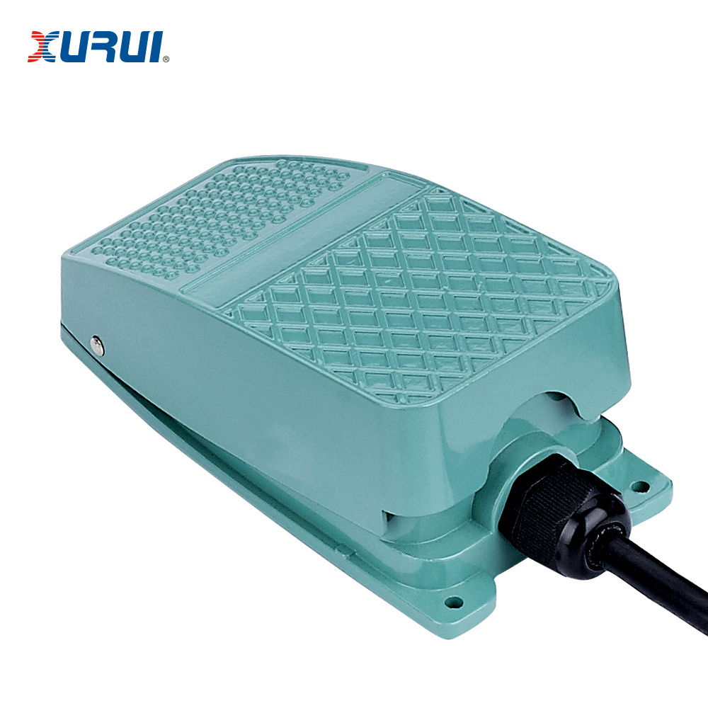 XURUI 10A 110V nonslip self latching alloy industrial foot switch