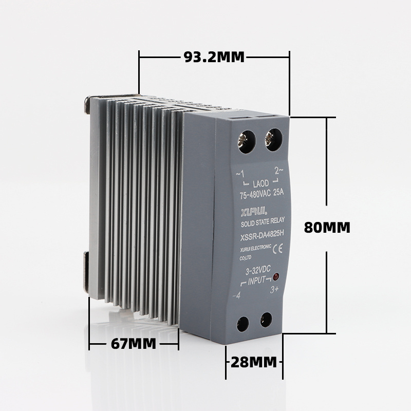 Din rail mount SSR relay with heat sink DA / AA 40AMP Module AC Solid state relay