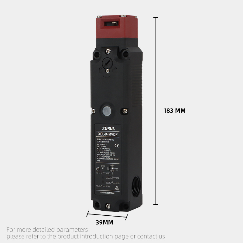 Industrial safety interlock switch slow action 2NC2NC safety door switch with mechanical lock