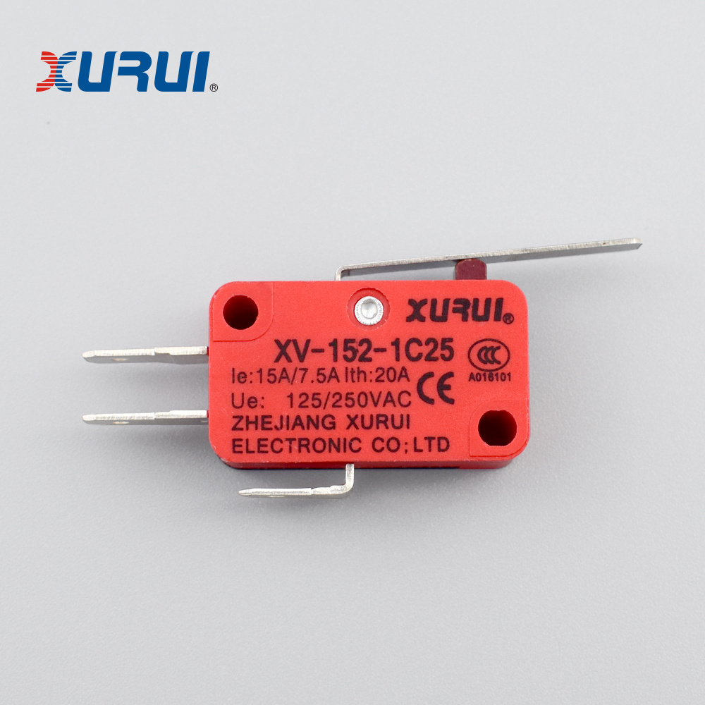 XURUI XV152 Straight lever type 15A 125VAC micro switch 3 pin