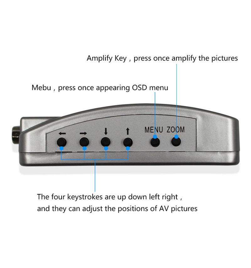 Factory price VGA to TV AV RCA Composite video adapter converter Switch Box Support S-video RGB NTSC/PAL Computer Signal