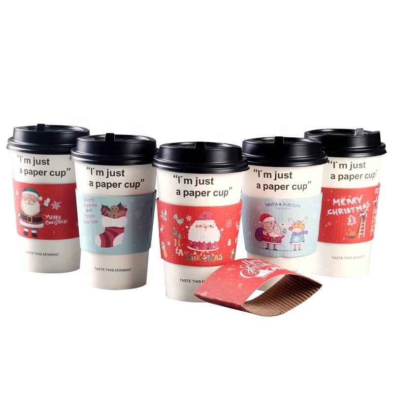 Hot drink custom printed disposable ripple paper coffee cup,Hot Selling Custom Printed Paper Coffee Cup With Lids And Sleeves