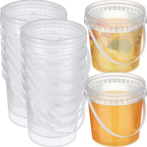 32 Oz Custom Logo PP Drink Bucket 1000ml Disposable Food Grade Plastic Fruit Container for Cold Drinks Wholesale