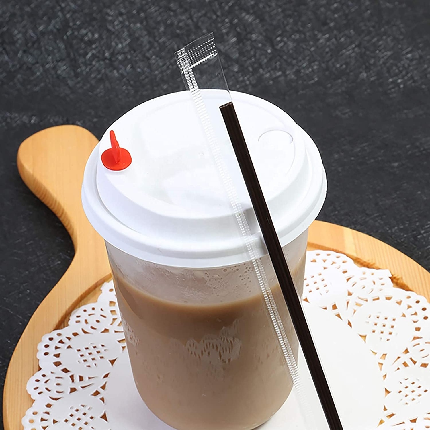 Individually Wrapped Disposable Plastic Drink Stirrer Sticks Health and Safety Three-Hole Coffee Straw