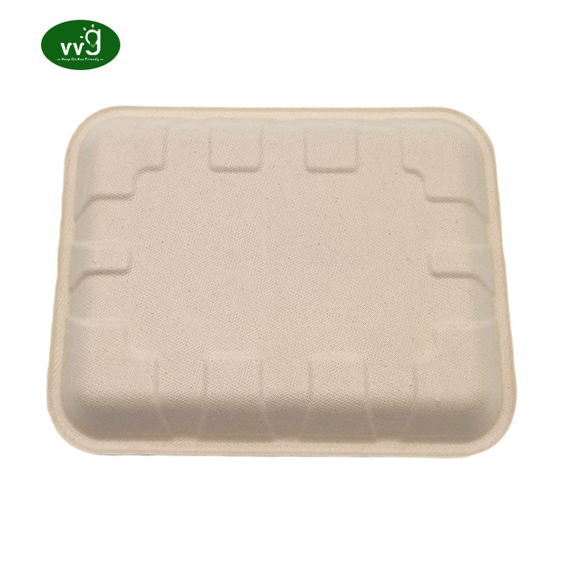 VVG disposable sushi tray biodegradable sugarcane pulp eco friendly disposable paper food snack papere tray