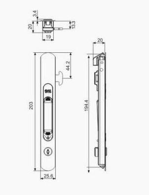 Best Sell Aluminium Sliding Window  Locks Aluminium  Handle  Domal Window Lock With Keys