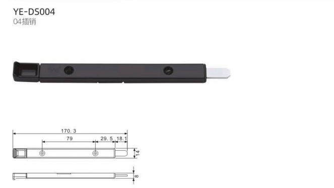 Hotting selling Engineering Plastic Material European Standard Door & Window Flush Bolt