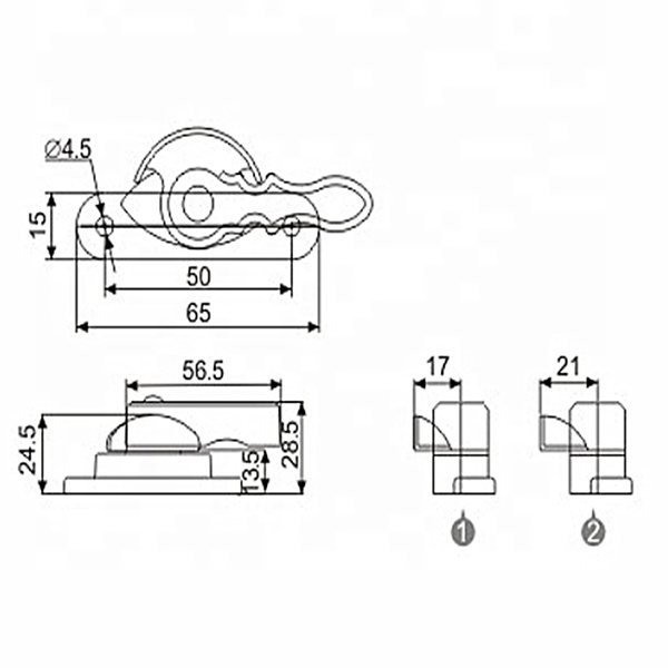 YAER Best Price Aluminium Alloy Sliding Window Crescent Moon Lock For Window