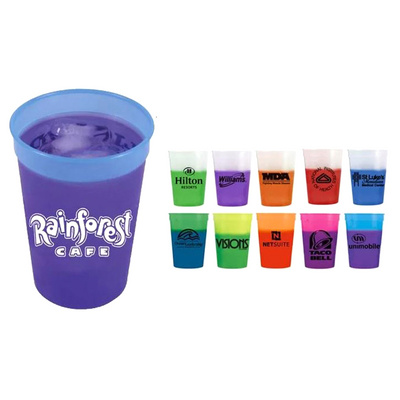 12oz,16oz,22oz,32oz Plastic cold color changing cup mood cup mood Stadium Cup