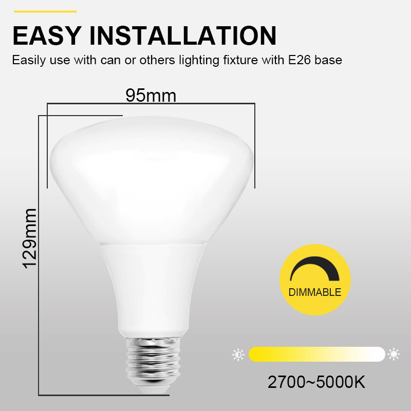 BR30 Flood 65W 9W 120V Dimmable UL ETL listed LED BULB Light