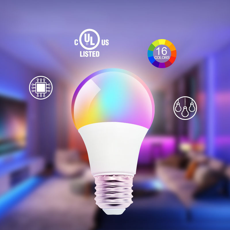 Hot Sell RGB LED Bulb 16 Color Changing Home Smart  40W 5W 120V UL ETL ES smart LED BULB Light