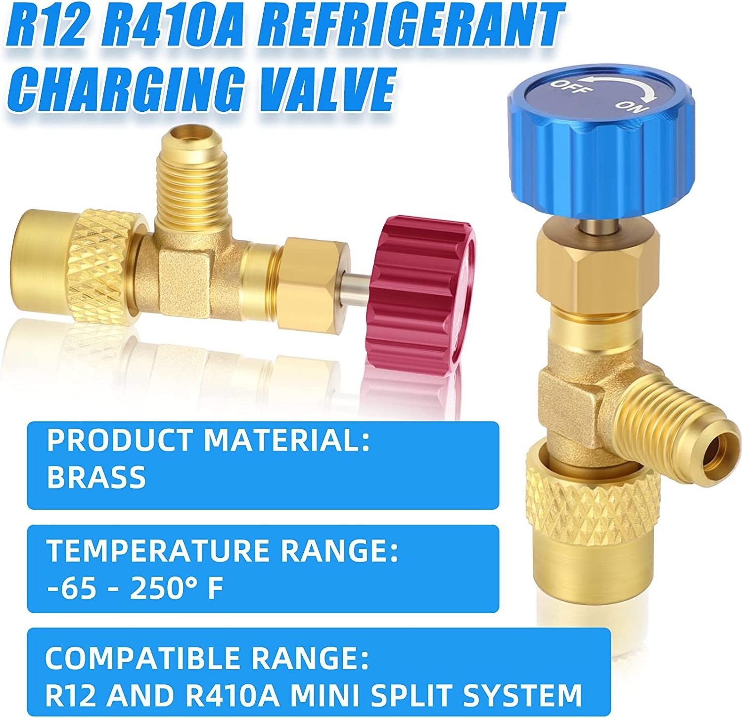 R410A Refrigerant Charging Valve, 1/4