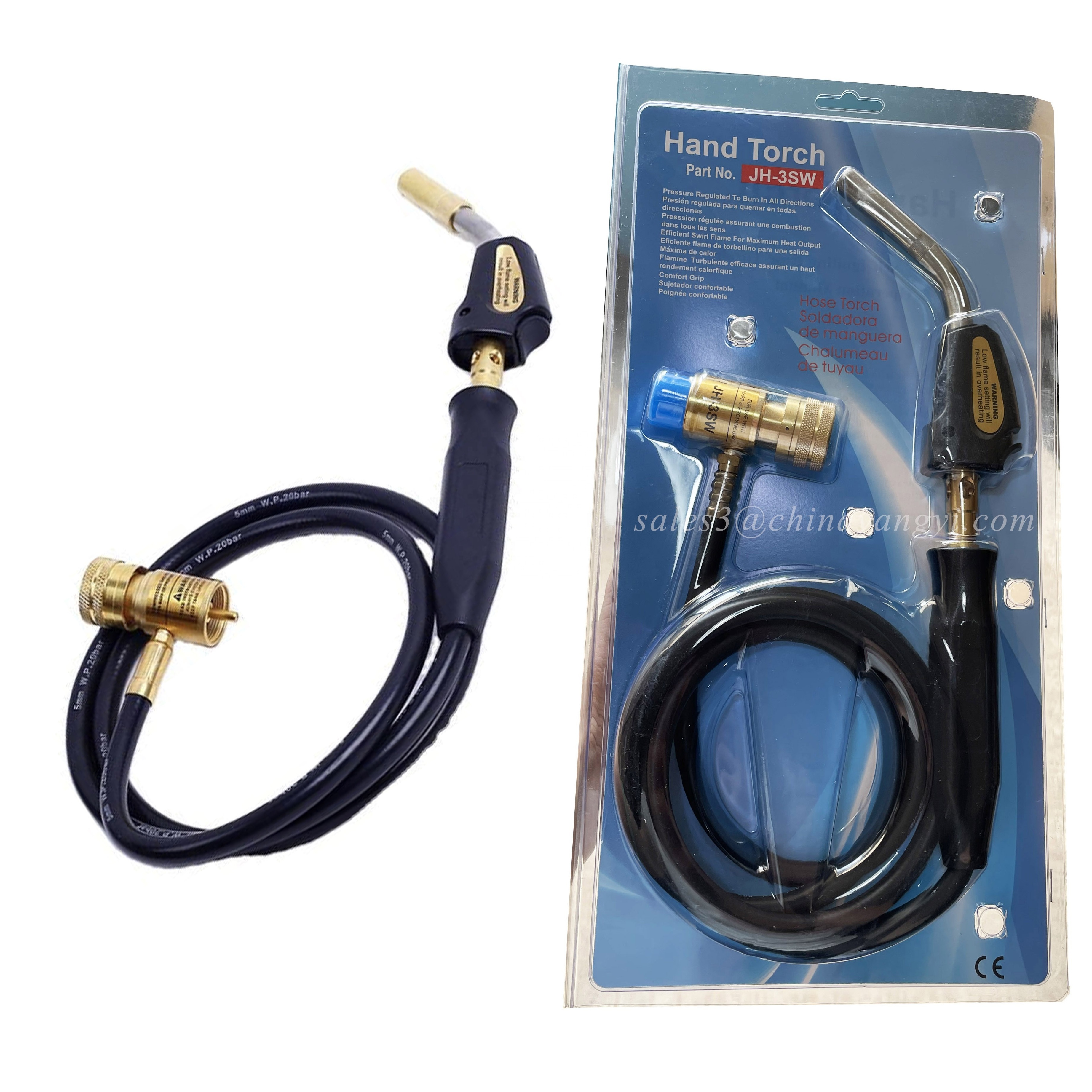 JH-3SW Automatic Ignition Gas Welding Torch Portable Soldering Brazing HVAC Oxygen Free Gas Welding Torch 1.5M Hose