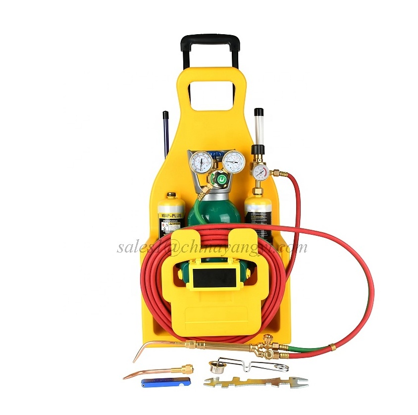 Portable Acetylene and Oxygen Welding And Cutting Kit Outfit With Cutting Torch Cylinder Tank Welding Equipment