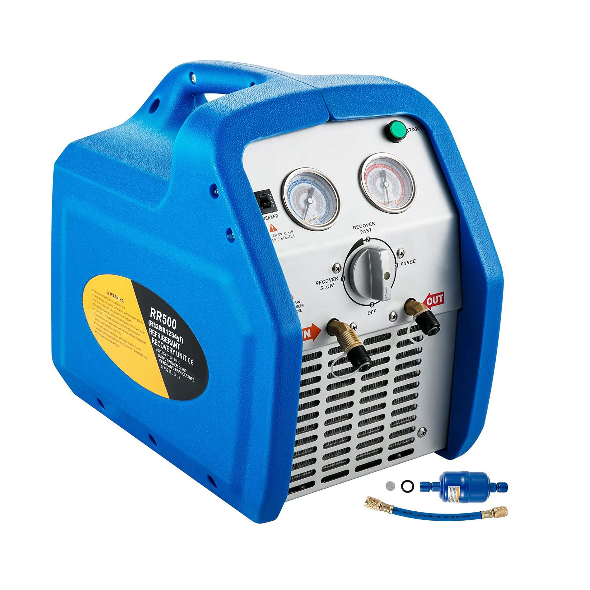 R32,R1234yf Refrigerant Recovery Unit/machine 3/4 HP Car Air Condition machine for other refrigeration as R410A, R134A