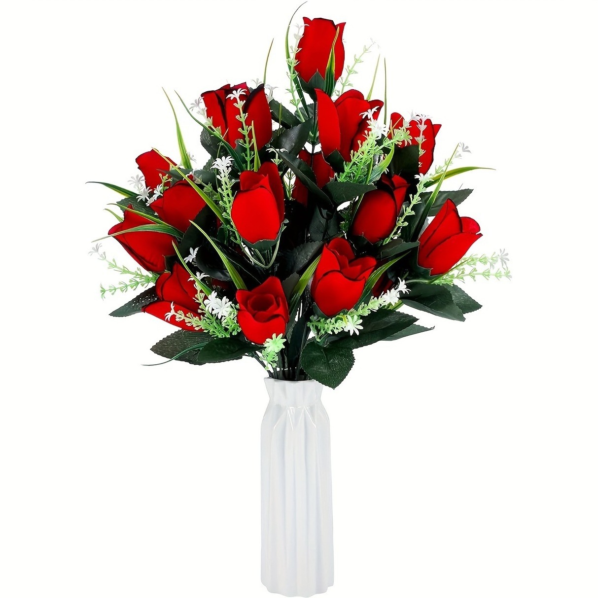 2 pieces Artificial bouquet of roses Cemetery memorial flower Gravestones for funeral artificial flower decoration