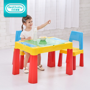 Factory Supply High Quality Kids Cartoon Study Writing Table Kids Plastic Table And Chair