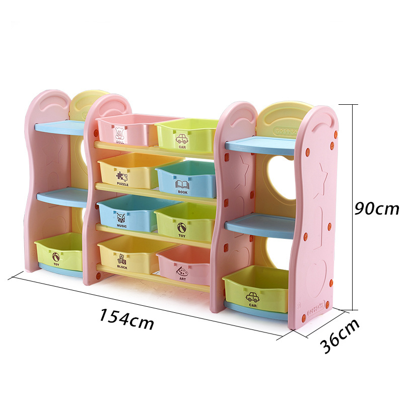 Kids' Furniture Toys Storage Bookshelf Children Cabinets Shape Plastic Cartoon Plastic Drawers for Kids Modern 20 Carton/1 Set