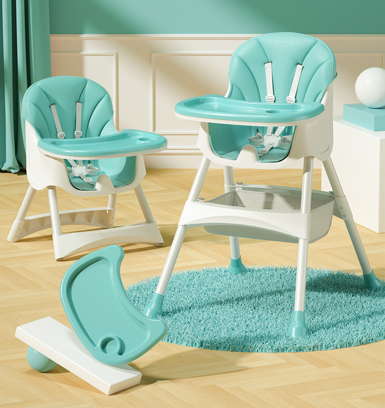 Easy Install Collapsible Highchair Kids Folding Chairs Baby Dinning Chair High Baby Feeding Chair