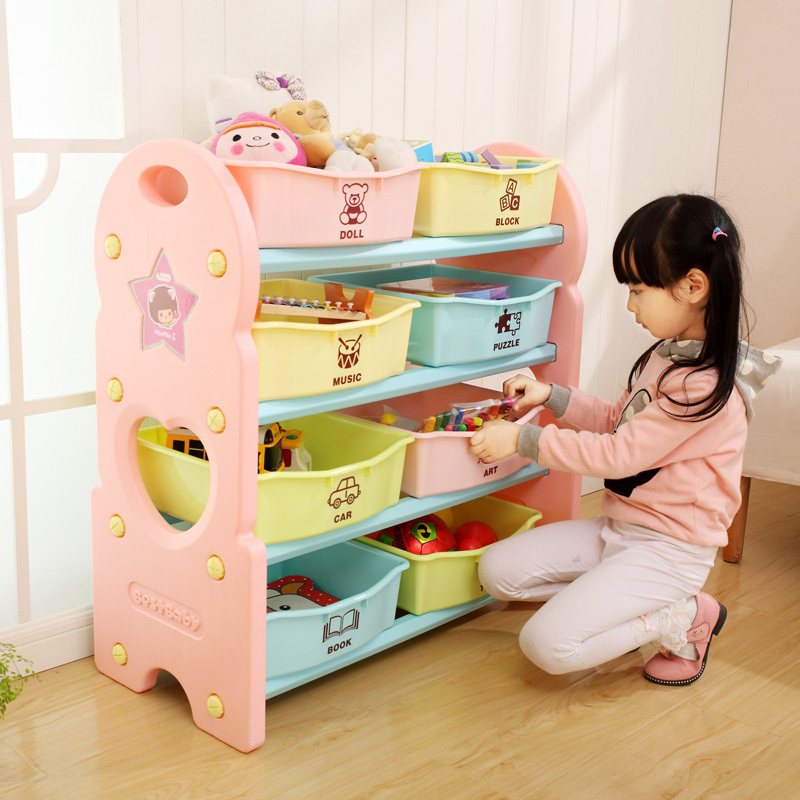 Factory Direct Pe Plastic Home Storage Organizer Kids Toy Organizer Cabinet