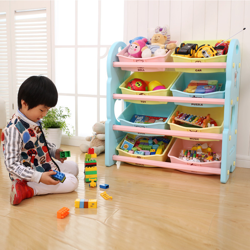 Factory Direct Pe Plastic Home Storage Organizer Kids Toy Organizer Cabinet