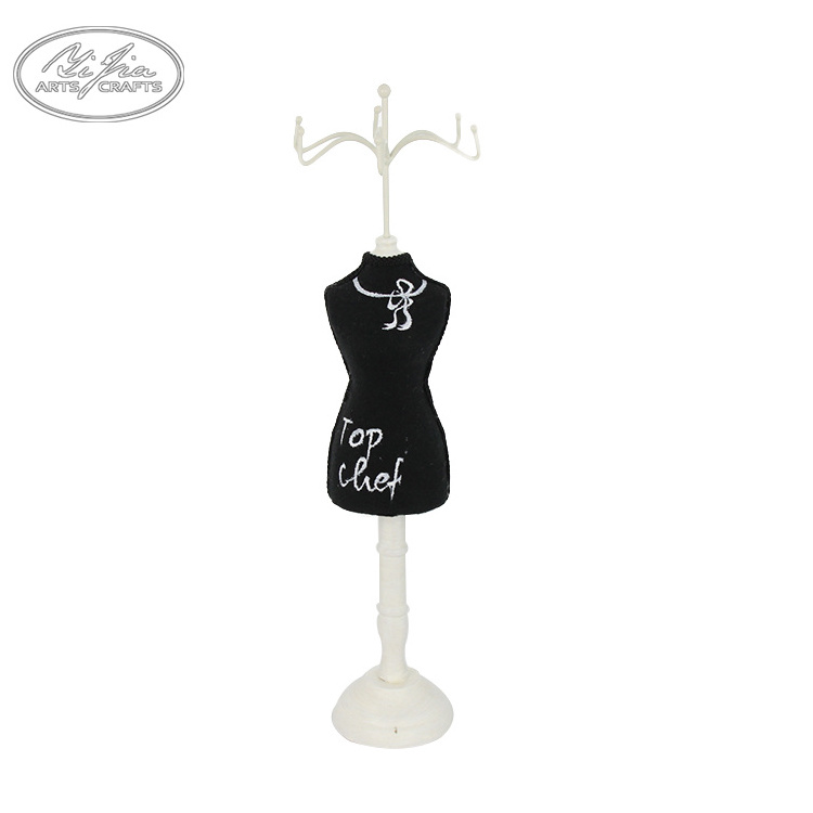 Metal mini mannequin doll jewelry display, model jewelry display stand