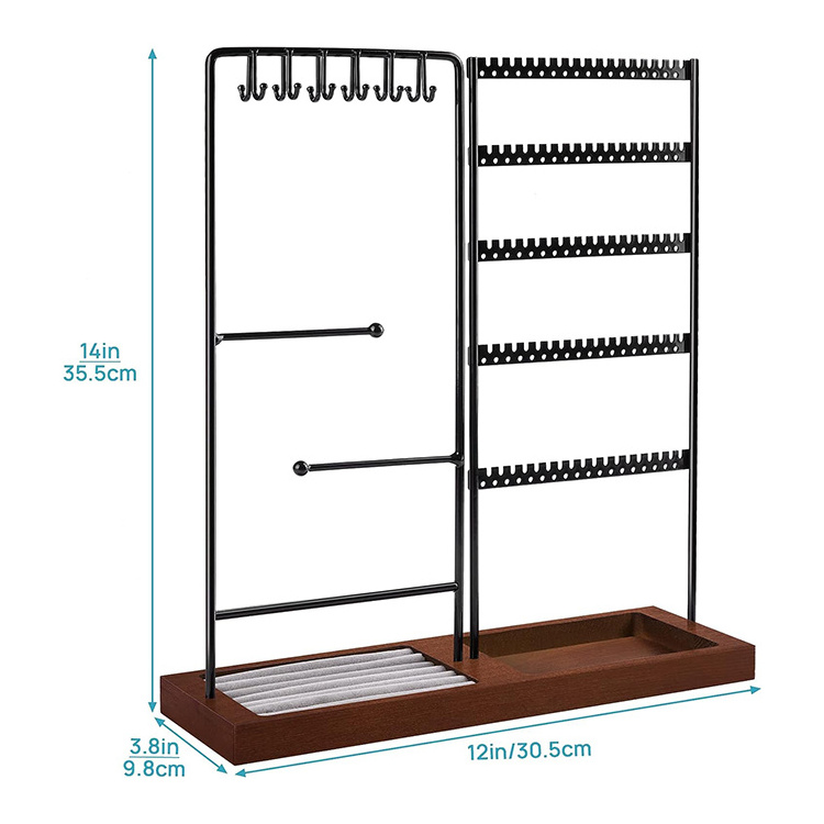 Earring Organizer, 5-Tier Earring Holder Organizer Display , Jewelry Organizer Holder Stand with 90 Holes