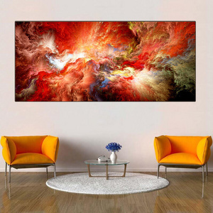 Modern Colorful Cloud Landscape Wall Picture Poster And Print Wall Art on Canvas Customize Abstract Painting