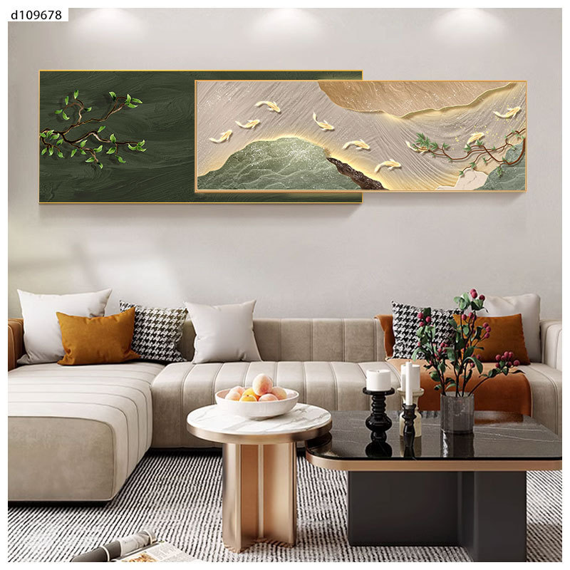 Living Room Decor Combined Still Life Art Inspirational Mural Luxury Wall Deer Custom Wall Art Painting with Frame