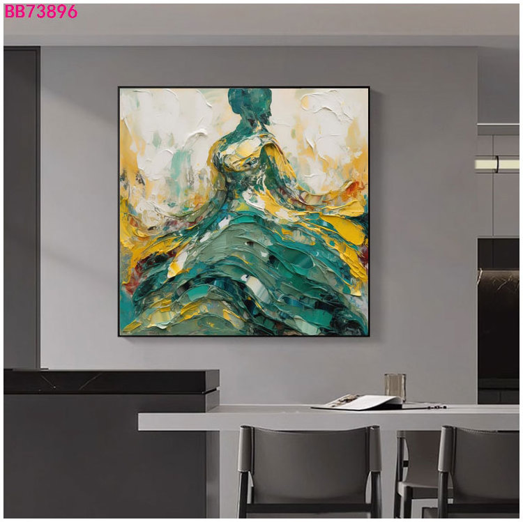 Hand Painted Original Abstract Oil Painting Canvas For Kid Room Wall Art