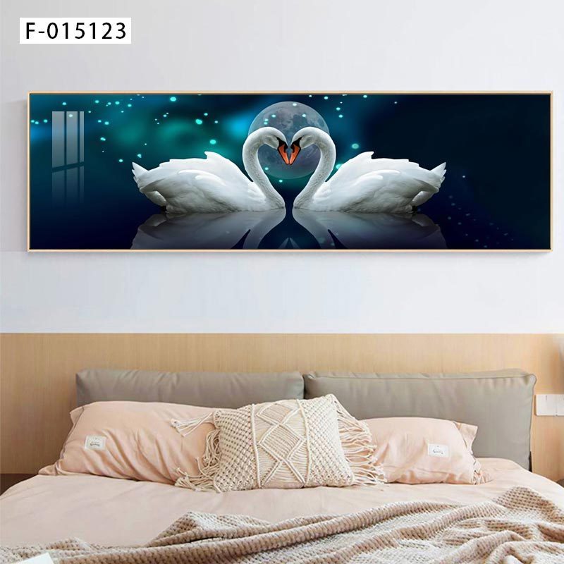 Bedroom bedside decoration painting modern simple living room sofa background wall hanging painting swan master bedroom mural