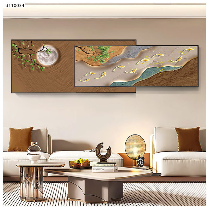 Living Room Decor Combined Still Life Art Inspirational Mural Luxury Wall Deer Custom Wall Art Painting with Frame