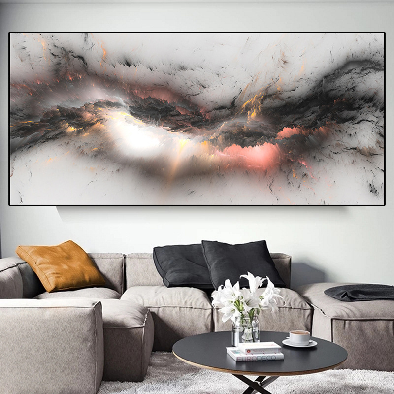 Modern Colorful Cloud Landscape Wall Picture Poster And Print Wall Art on Canvas Customize Abstract Painting