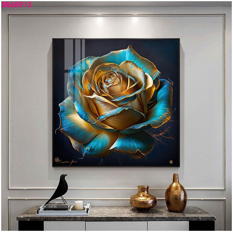 Rose Luxury Abstract Wall art Flowers Picture and prints Canvas painting For Living Room Home Decor As Gift