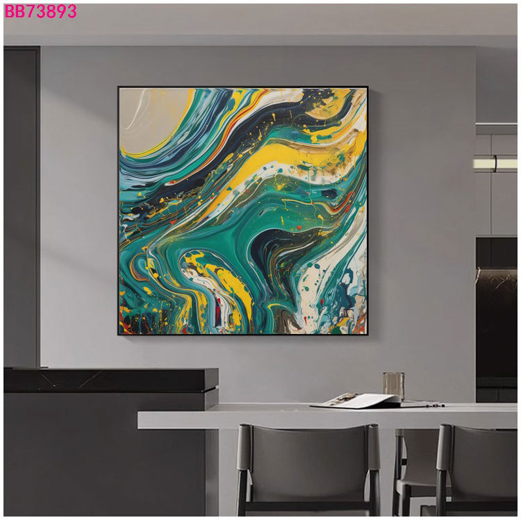 Hand Painted Original Abstract Oil Painting Canvas For Kid Room Wall Art