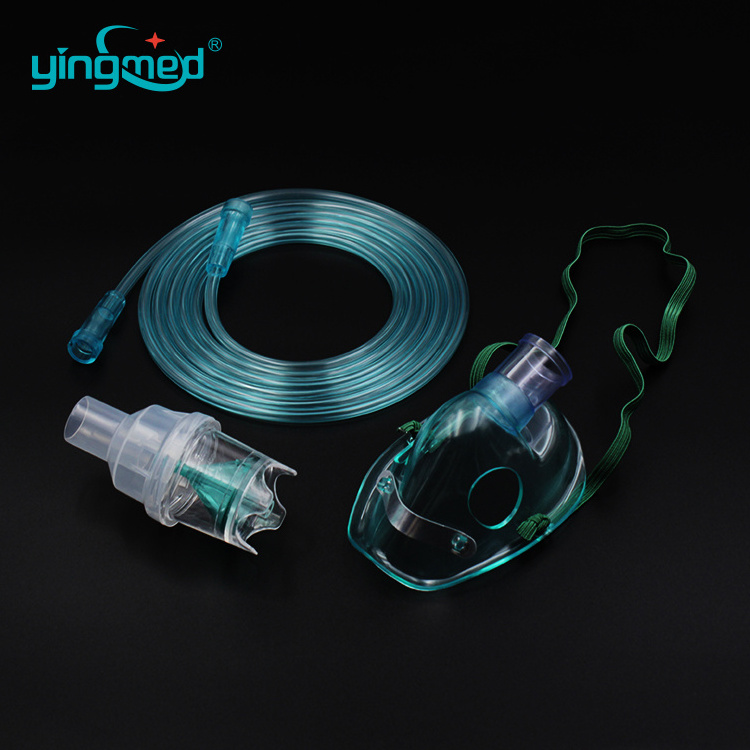 China Manufacture Nebulizer Inhaler Mask Medical Pvc Adult Kid Neonatal Disposable Nebulizer Mask With Tubing For Adult