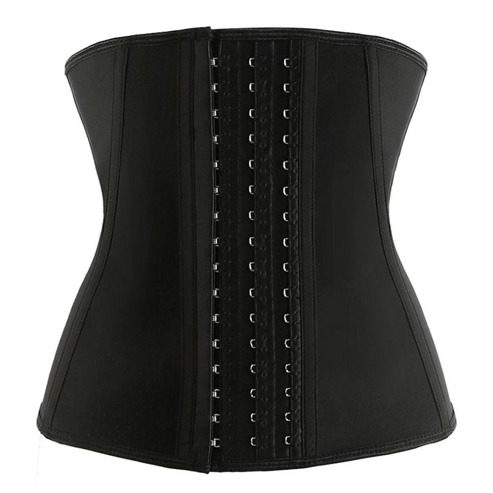 100% Latex Corset Waist Trainer 5 steel bones 3 hooks Women's Underbust Latex Sport Girdle Waist Trainer