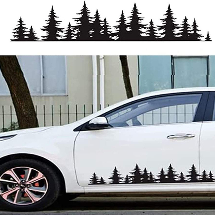 car accessories Vinyl Car Sticker Pine Forest Pattern Window Mountains Coast decor graphics vehicle decals stickers and vinyl