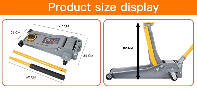 Heavy Duty Hydraulic Jack Machine 3T Floor Jack Double Pump Car Tools