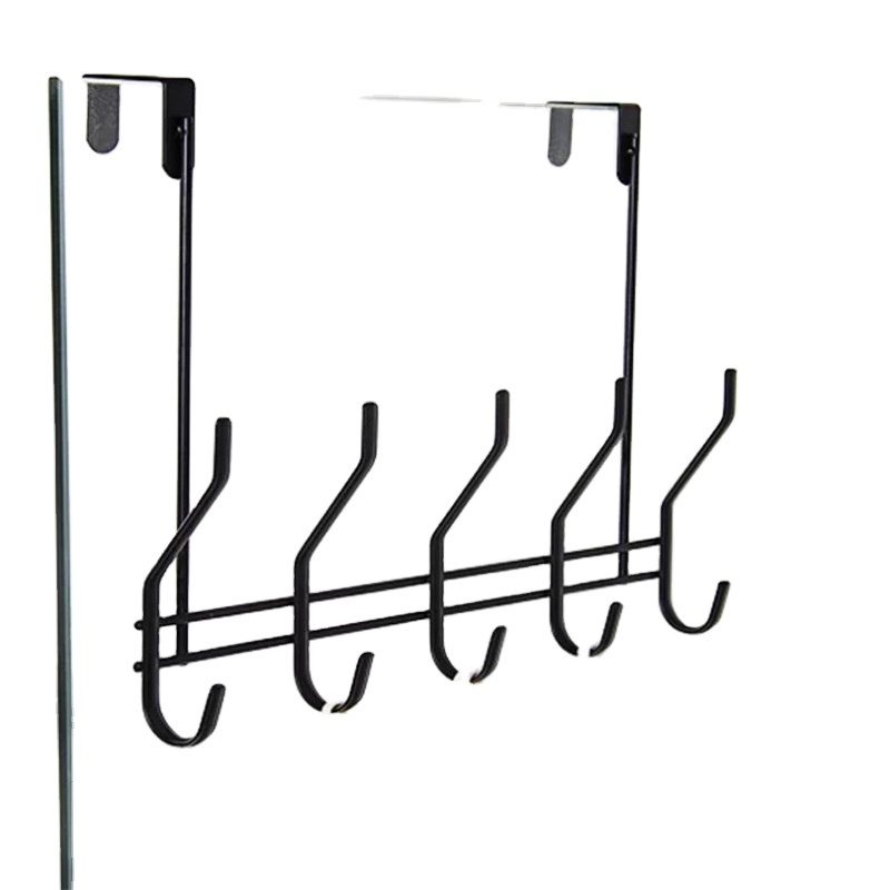 Wrought Iron Seamless Door Back Hook Multi-Functional Household Metal Hook for Towel Hanging for Kitchen and Wall Use