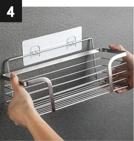 Punch-Free Bathroom Kitchen Storage Shelf Amazon 304 Stainless Steel Wall Hanging Soap Shelf