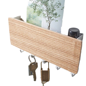 Entrance hall wall-mounted key rack without punching hook key hanging rack multi-functional sundries storage rack behind  door