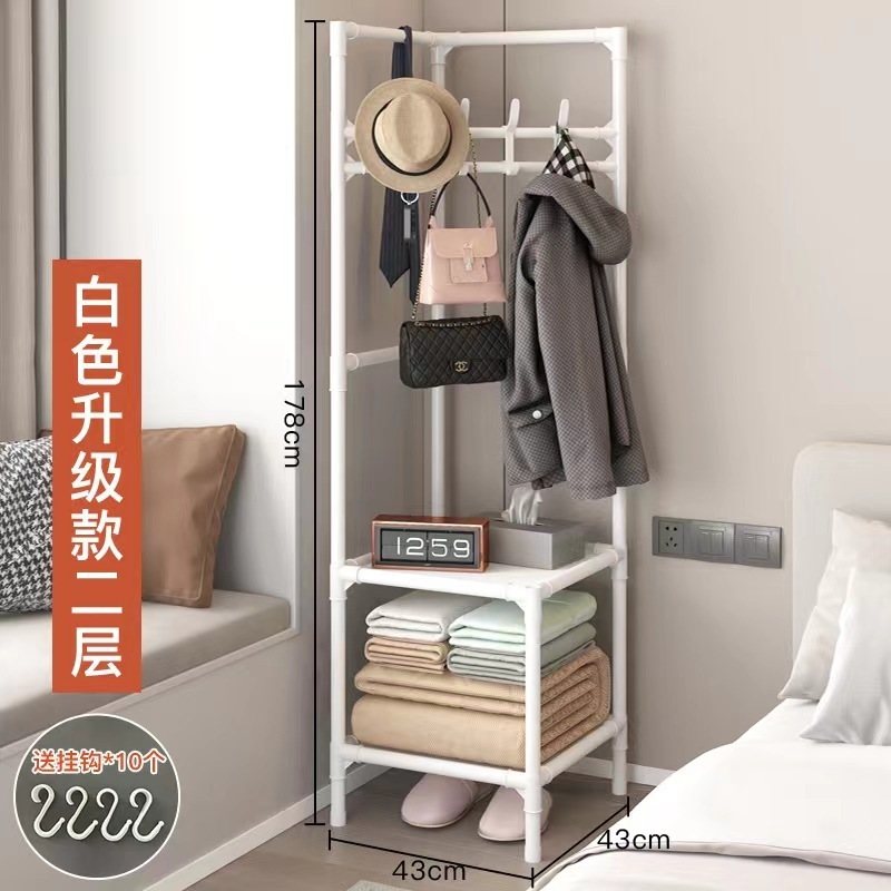 Corner coat rack multi-layer assembled clothes hanger bedroom corner clothes rack floor-standing storage rack