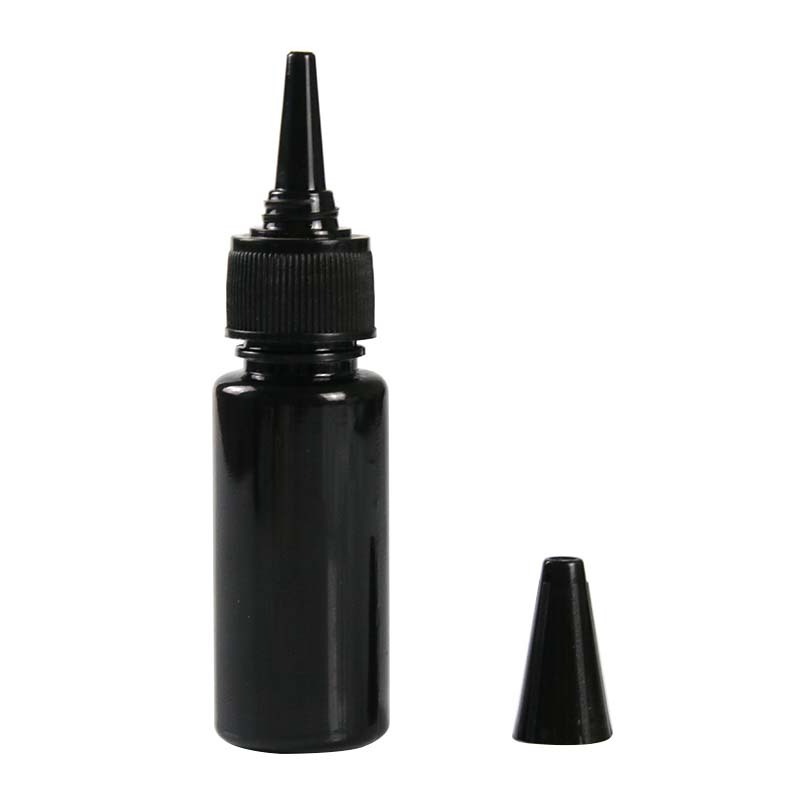 10ml 20ml 30ml 50ml 100ml round shoulder small black empty plastic bottle Ink glue PET bottle