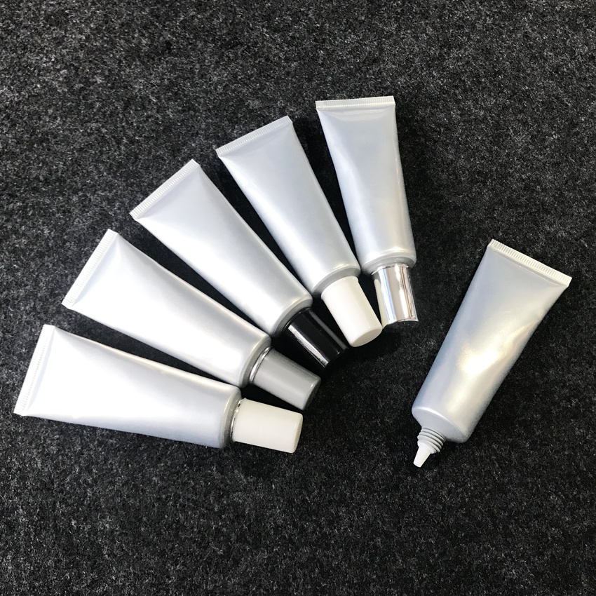 30g silver hand cream hose facial cleaner plastic tube cream cosmetic aluminum plastic Squeeze tube