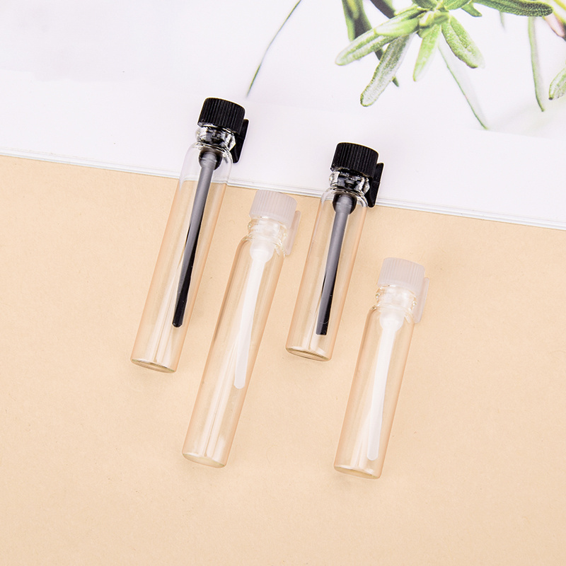 1ml 2ml amber brown /Transparent mini Essential oil bottle sample test tube perfume glass dip bottle