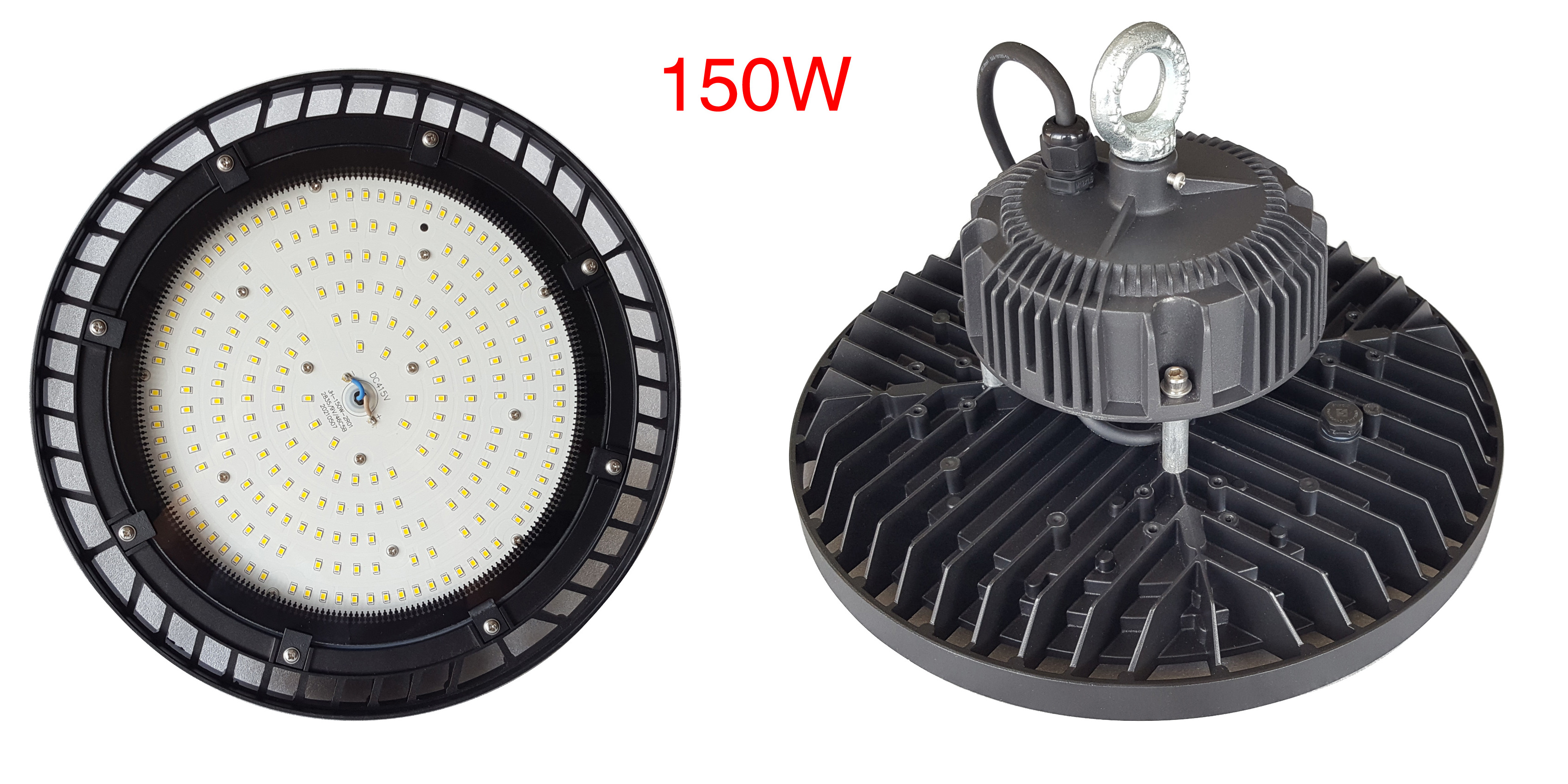 100W 150W 200W 240W 300W IP65 Industrial Lighting Highbay Round Pendant Fixture Warehouse Shop Light UFO Led High Bay Light